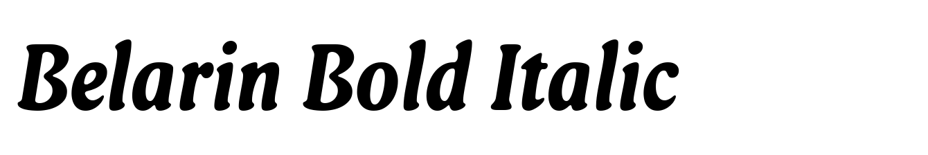 Belarin Bold Italic